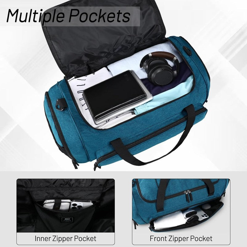 60L Large Gym Duffle Bag Shoes Compartment Lightweight Workout Travel2