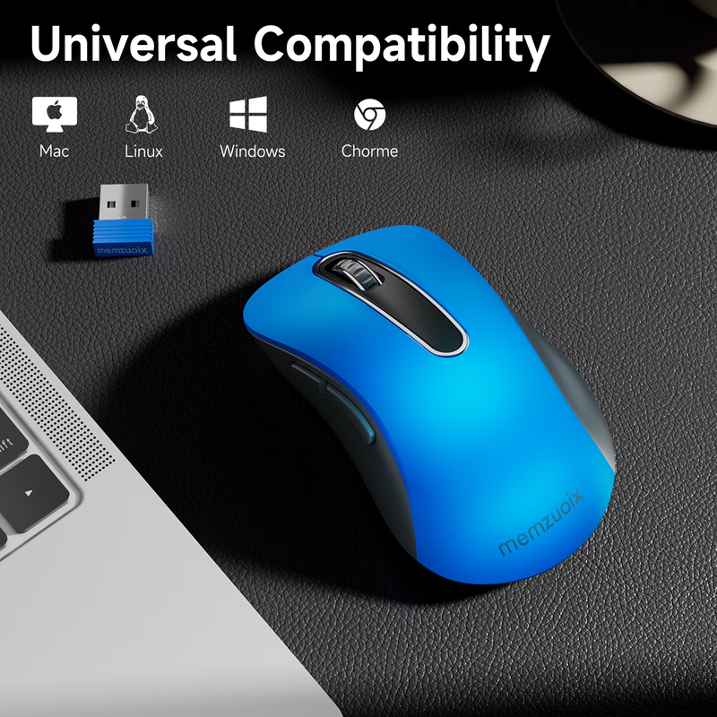 2.4GHz Wireless Mouse 1200 DPI 5 Button USB Receiver for PC Laptop Blue1