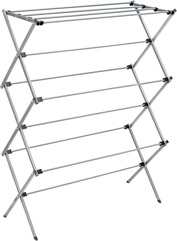 Collapsible Laundry Drying Rack, Sturdy Steel, Foldable & Portable Clothes Dryin10