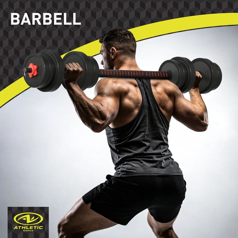 40lb 5 in 1 Adjustable Dumbbell Set Home Gym Fitness Black Pair3