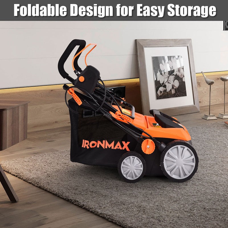 Ironmax 15" Electric Lawn Dethatcher – 13Amp Corded Scarifier with 50L Collectio6