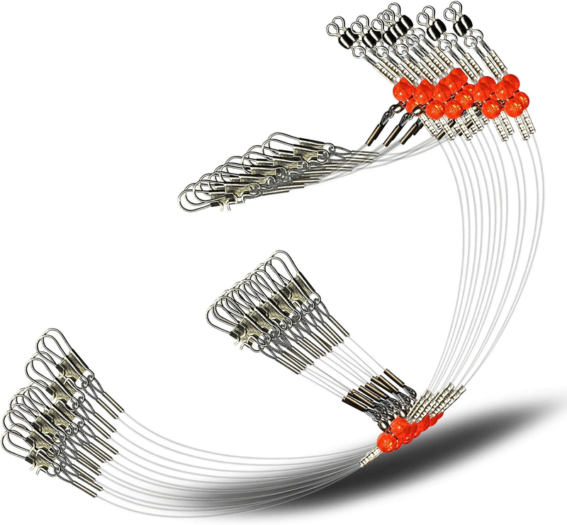 High-Strength Saltwater Fishing Leaders with Swivels & Snaps for Lures & Bait10