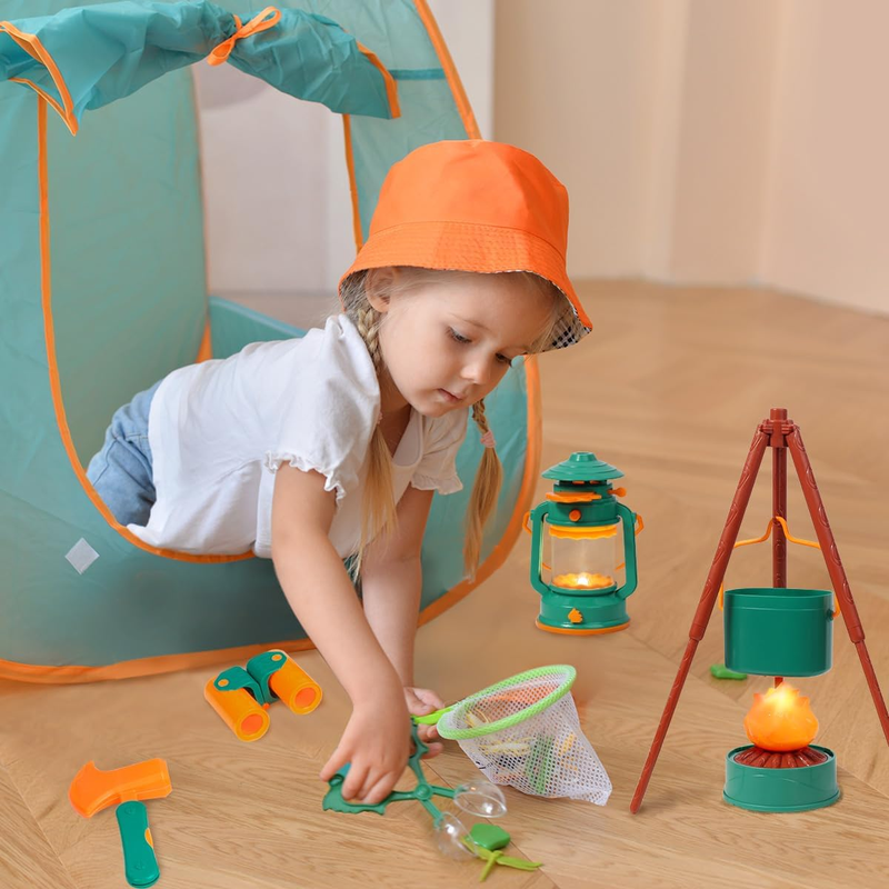 Kids Camping Set with Tent - Toddler Toys for Boys with Campfire, Camping Toys f4