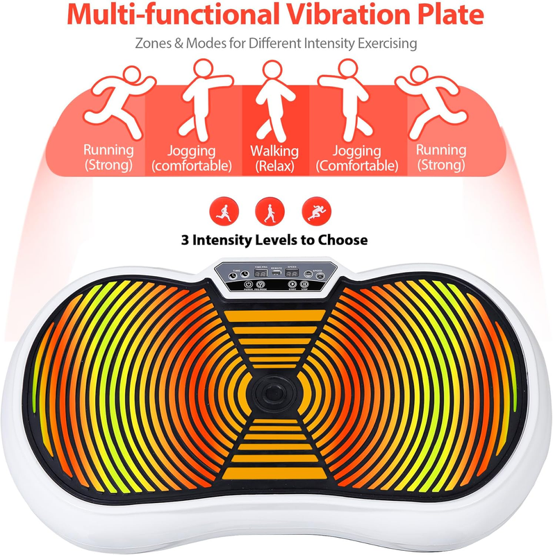 Pro Vibration Plate Machine 99 Levels Full Body Workout Bands Bluetooth Remote4