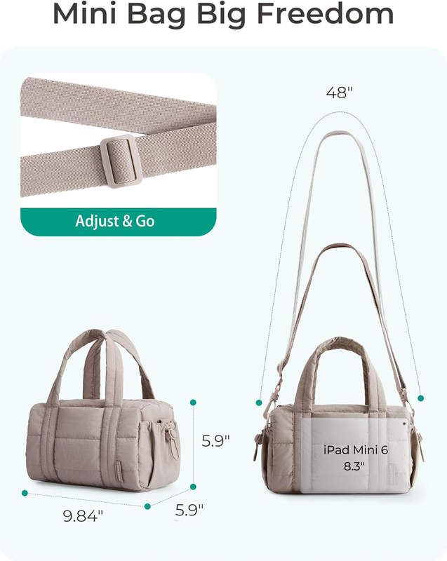 Reiki Gym Bag for Women, Mini/Medium Crossbody Bags for Women, 5L Dance Bag with3