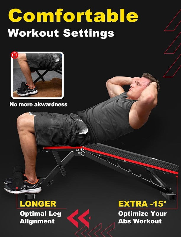 Adjustable Weight Bench Foldable Incline Decline Home Gym Workout Bench2
