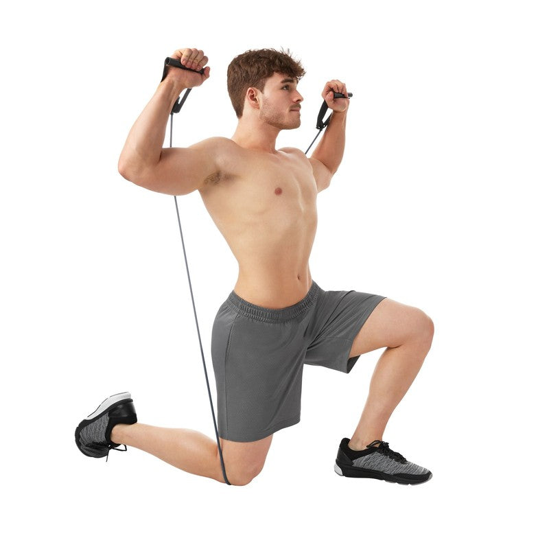 Home Gym Kit, Includes Resistance Tube, Ab Wheel, Jump Rope and Push-Up Bars11