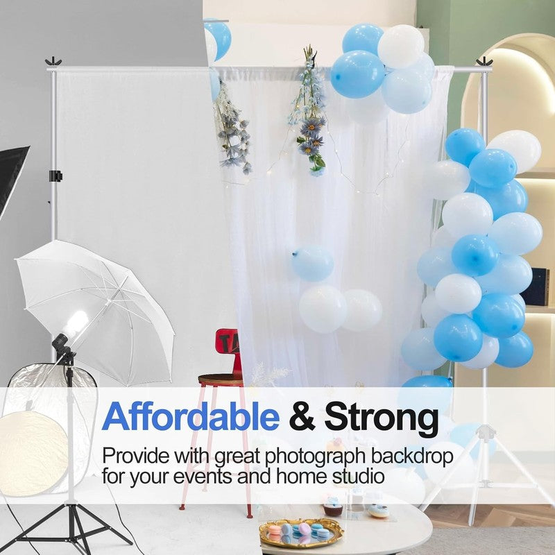 Backdrop Stand 10X7Ft(Wxh) Photo Studio Adjustable Background Stand Support Kit 6