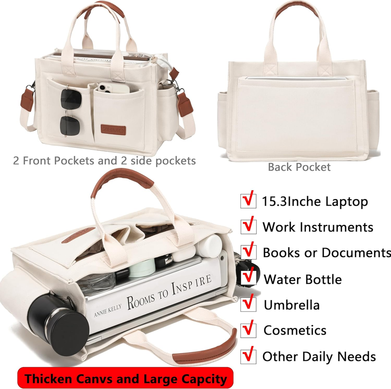 Canvas Tote Bag for Women,Women'S Bags Crossbody Bags Work Laptop Tote Bag Large1