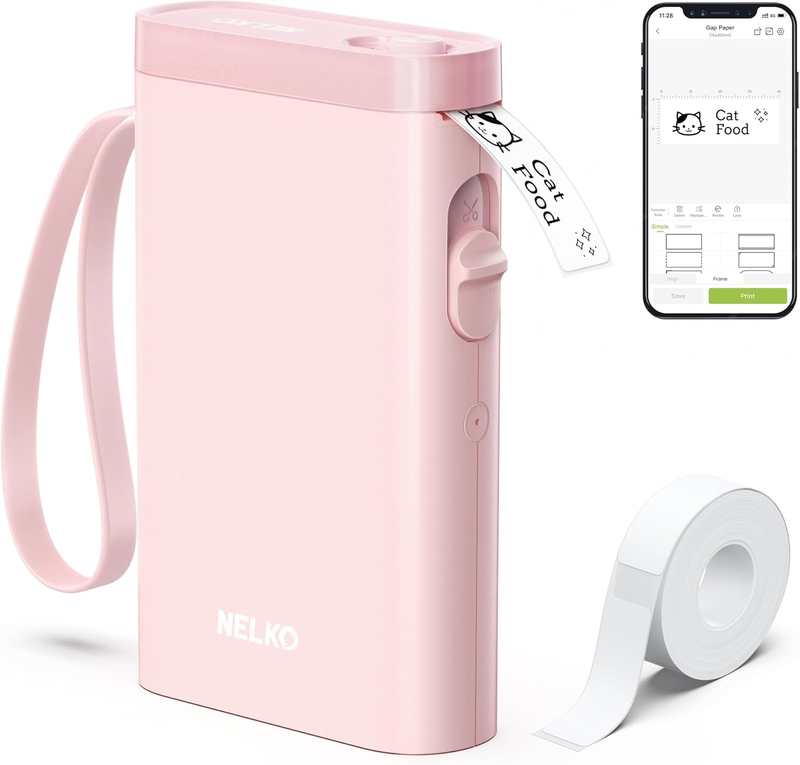 Pink Bluetooth Label Maker   Wireless Mini Printer for Home, Office & School0