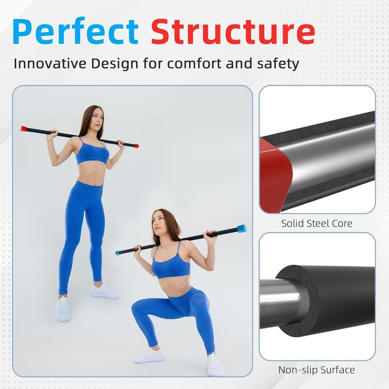 Total Body Weighted Workout Bar Exercise Bar Multiple Sizes 20 and 25 lbs2