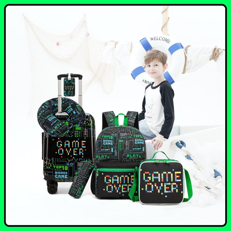 Kids Carry on Luggage Sets for Boys Hardshell Suitcases with Wheels Toddler Back5