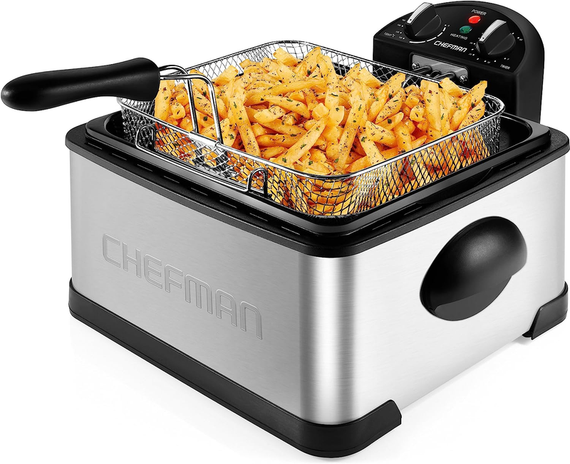 4.5L Deep Fryer XL Adjustable Temp Timer Removable Oil Tank Stainless Steel7