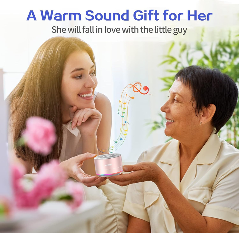 A2 Portable Wireless Bluetooth Speaker with Lights and Lanyard,5W Mini Small Met3
