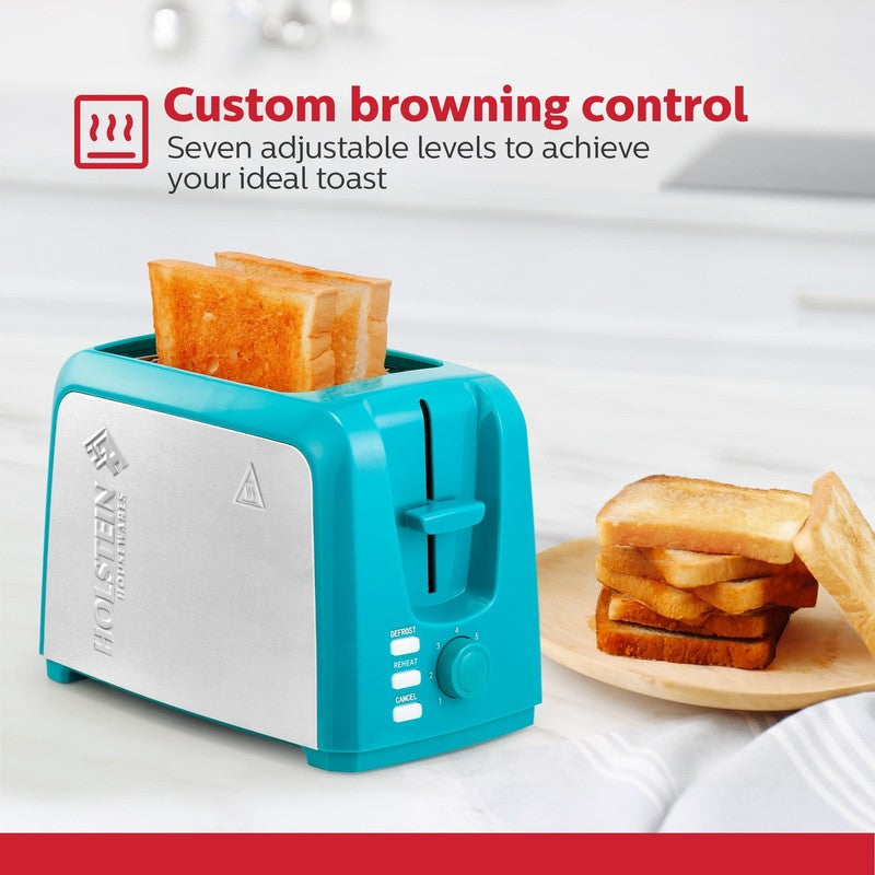 2-Slice Toaster Teal with Defrost and Reheat Function1