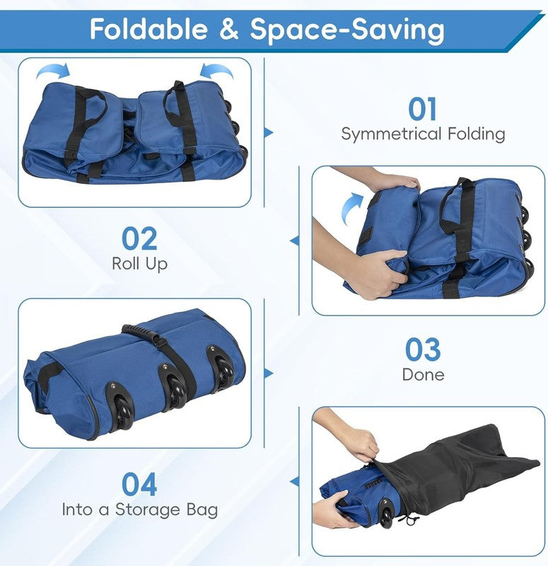 116L Foldable Rolling Duffel Bag 30" Large Travel Camping Outdoors6