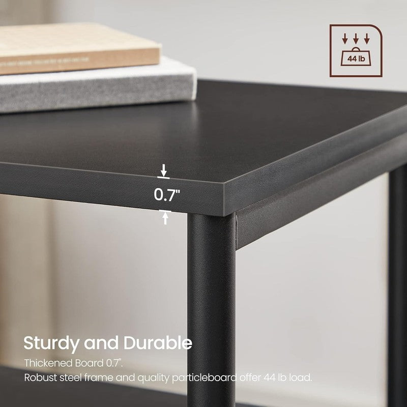 Side Table, Tall Nightstand, Black End Table for Living Room & Bedroom6