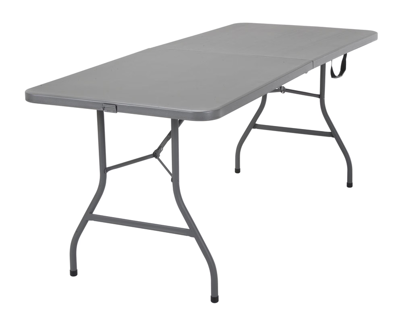 6 Ft. Fold-In-Half Banquet Table W/Handle, Gray6