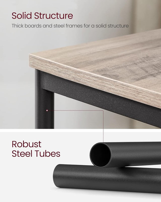 Set of 2 Side Tables Small End Tables Nightstand Living Room Bedroom Greige5