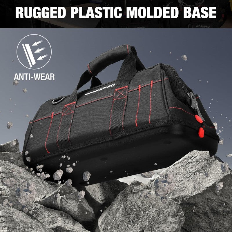 16" Close Top Wide Mouth Tool Bag Waterproof Rubber Base 2