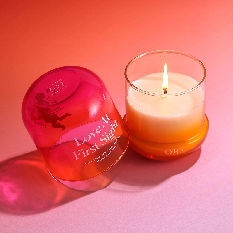 OJO Love at First Sight Scented Candle 7.8 Oz Jar Candle +35 Hour Long Lasting B2