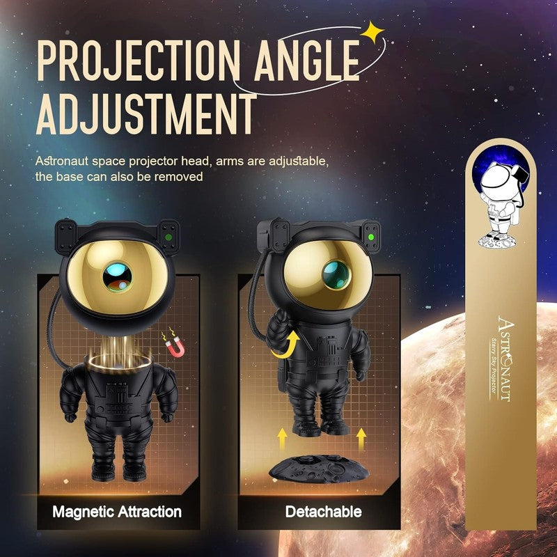Galaxy Projector for Gaming Room Decor - Black Astronaut Star Projector, Cool St2
