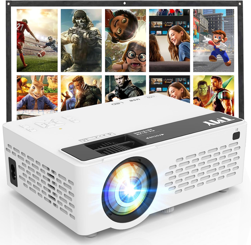 1080P Full HD Portable Mini Projector, Upgraded Bluetooth Movie Projector with S0