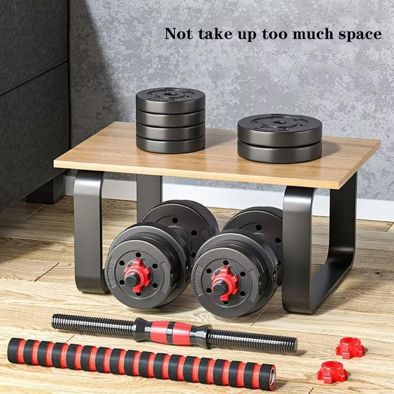 Adjustable Dumbbells Set - 2 in 1 Convertible to Barbell for Home Gym4
