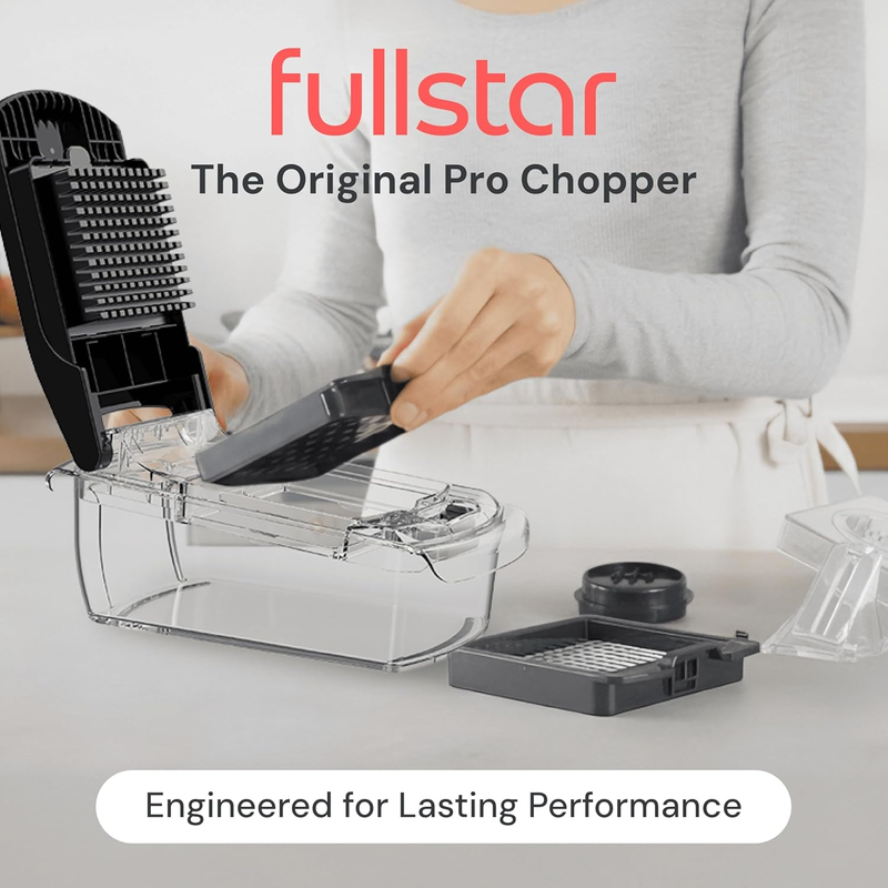 4-in-1 Vegetable Chopper & Spiralizer Food Chopper with Container Clear1