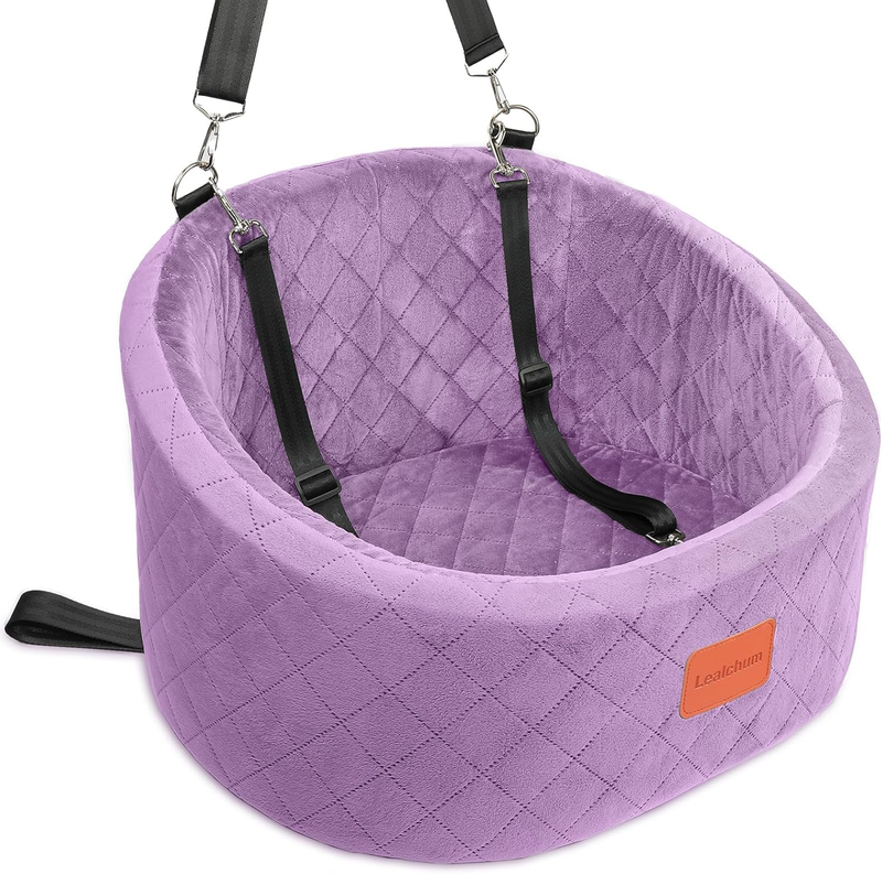 Dog Car Seat for Small Dogs up to 30 Lbs,Ultra Soft Fabric Fill in Comfy Memory 10