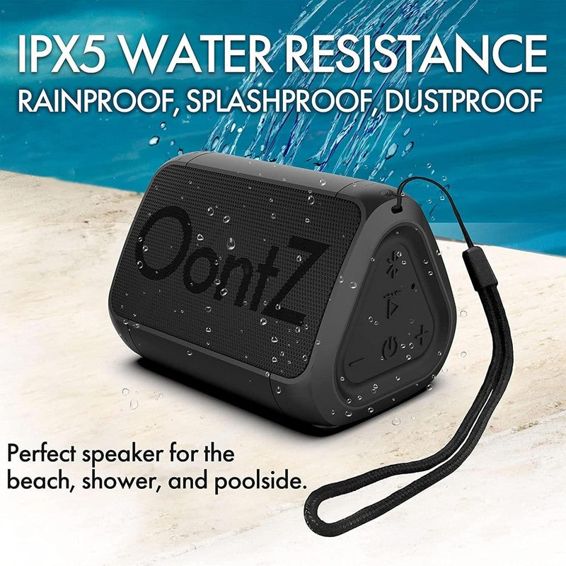 Oontz Angle Solo Bluetooth Speaker 5W, 10H Battery, 100Ft Range, IPX5 Black3