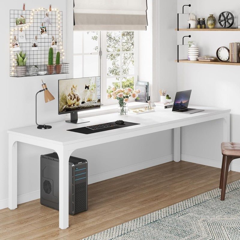 78.7'' Extra Long 2 Person Computer Desk Double Workstation Home Office2
