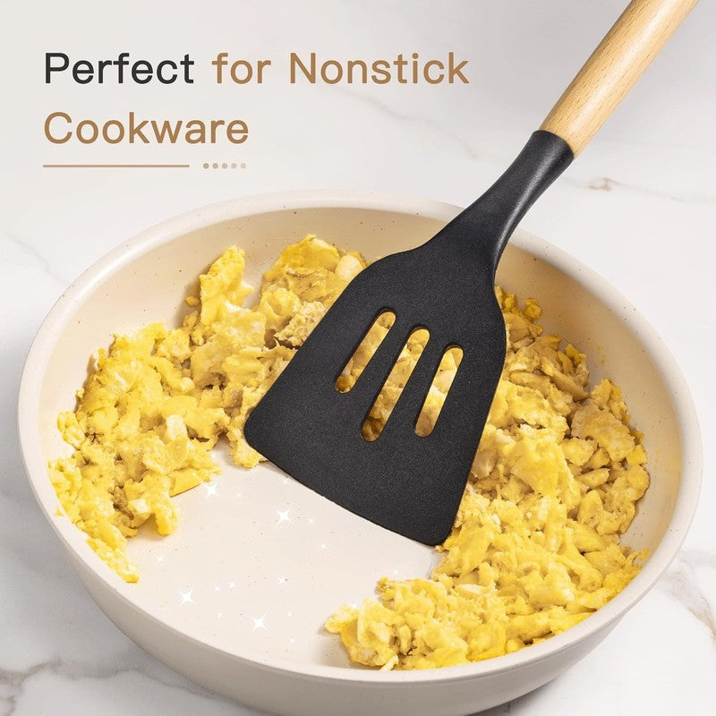 39 PCS Kitchen Utensils Set, Silicone Cooking Utensil Sets with Wooden Handle, 47