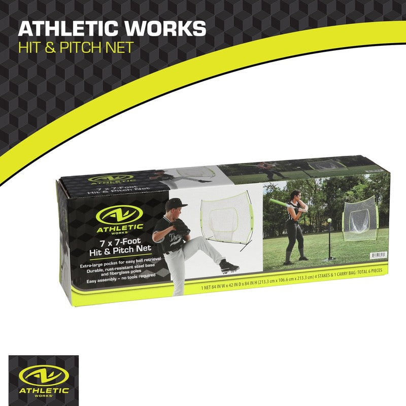 7ft x 7ft Baseball Softball Training Net Hit and Pitch Practice Net1