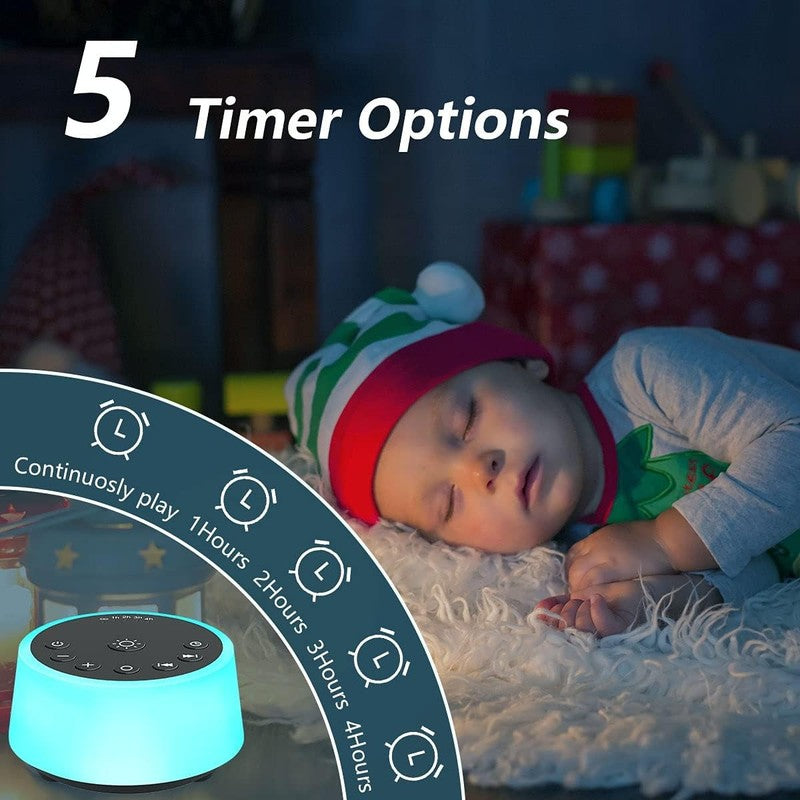 Sleep Sound Machine with 10 Colors, 25 Soothing Sounds & 32 Volume Levels3