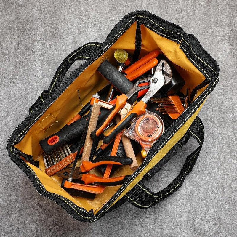 Sanwuta 3 Pack Tool Bag 16" Waterproof Hard Bottom Heavy Duty Tote4