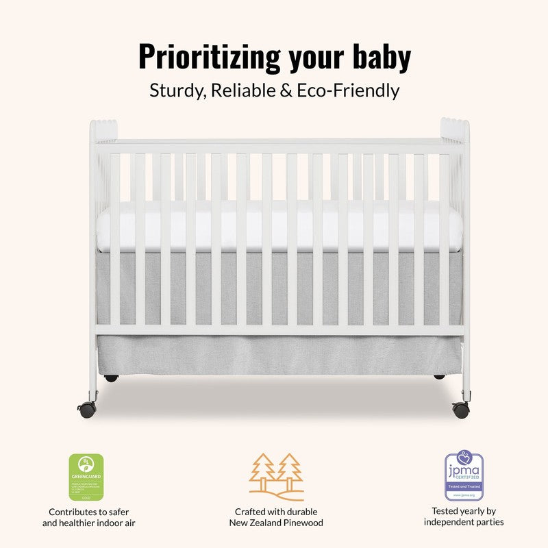 Carson Classic 3 in 1 Crib White Converts to Toddler Bed Sofa Adjustable Height2