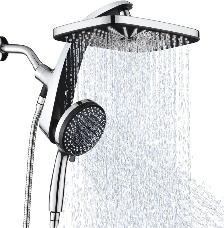 High Pressure Rain Shower Head with Handheld Spray and Magnetic Docking8