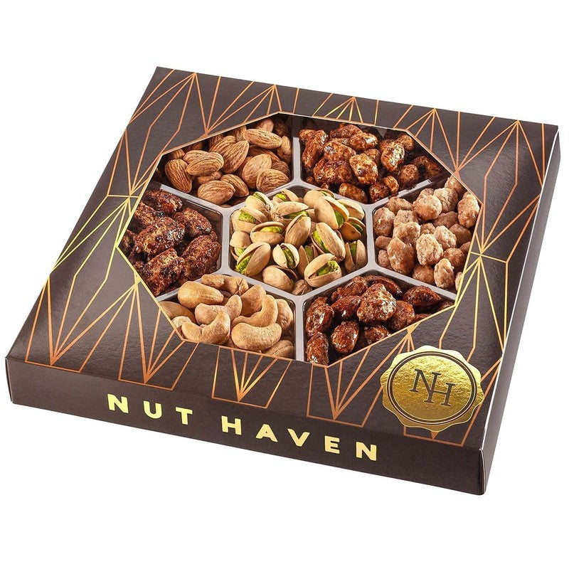 Holiday Christmas Nuts Gift Basket - Assortment of Sweet & Roasted Salted Gourme1