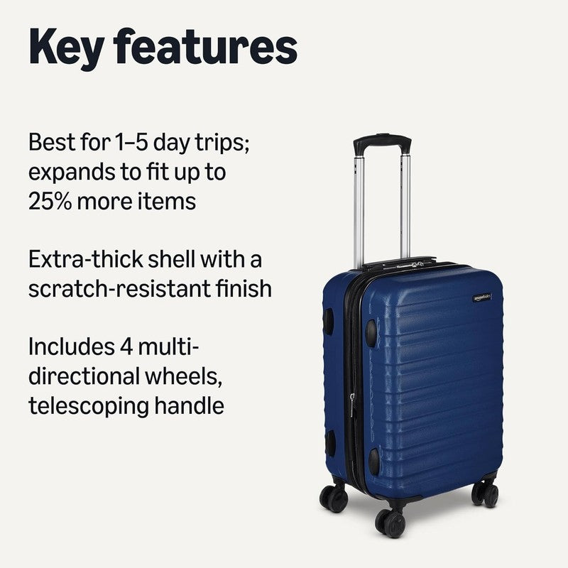 21" Hardside Carry On Luggage, Hardshell Suitcase with Wheels, Expandable for up1