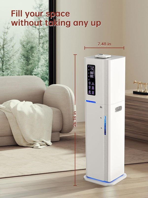 2.64Gal Warm Cool Mist Humidifier Large Room Top Fill Quiet 3 Modes Light6