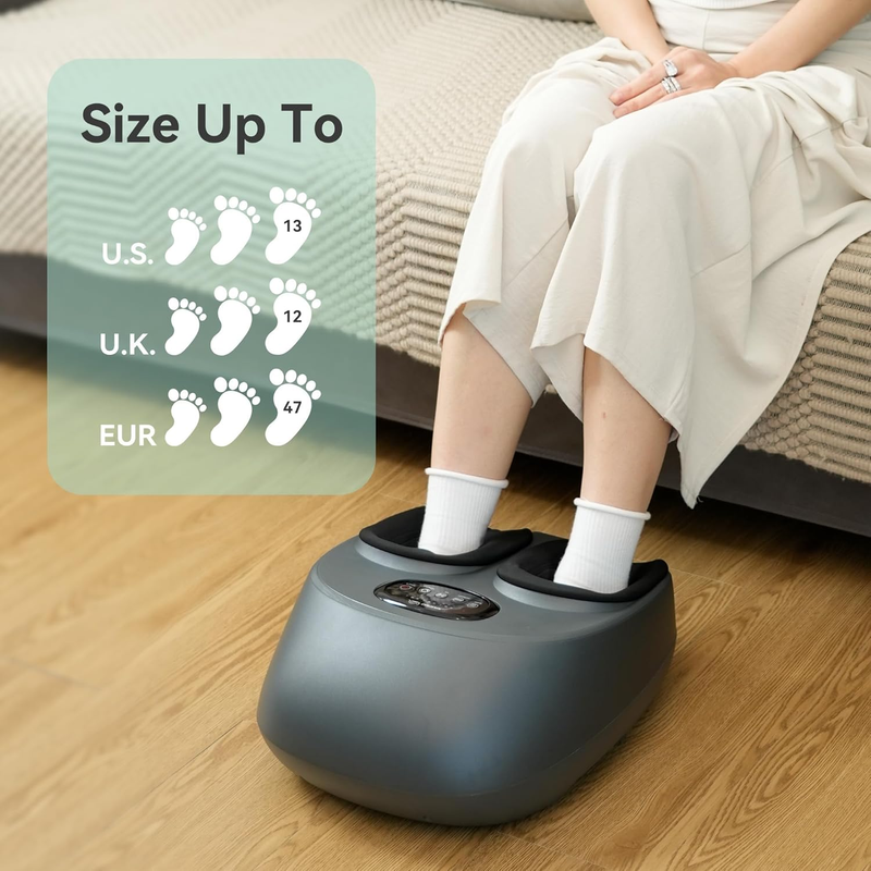 Shiatsu Foot Massager w/ Heat Remote Kneading Compression Size 135