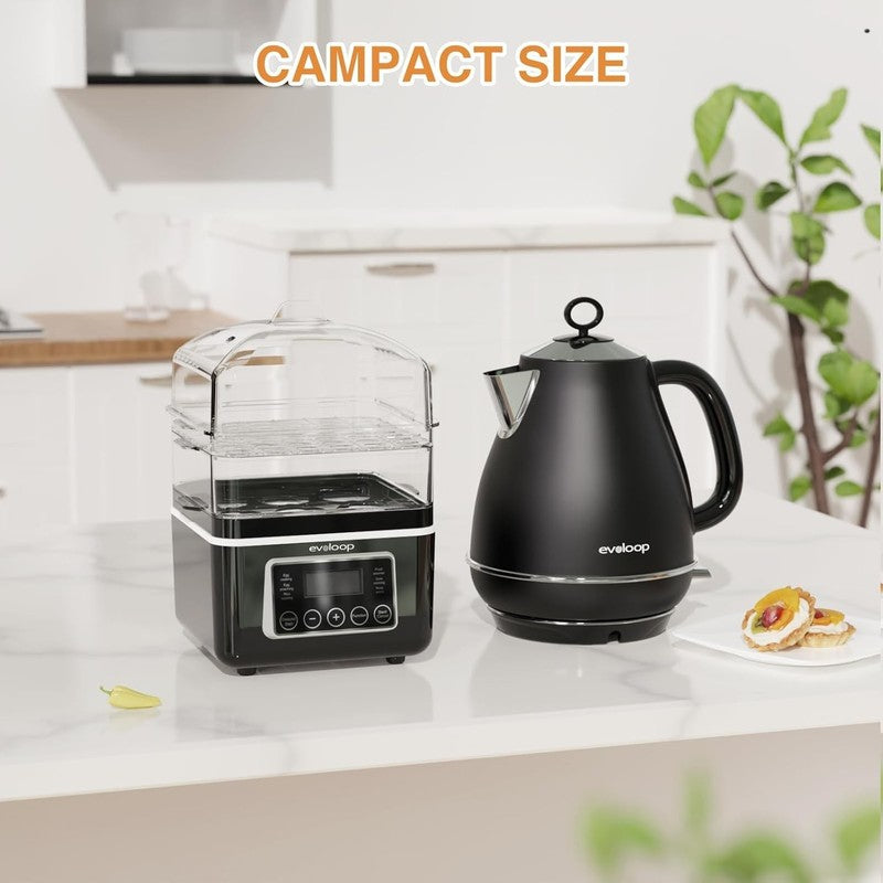 2 Tier Electric Food Steamer 4QT Digital Veggie & Egg Cooker BPA Free Auto Off7