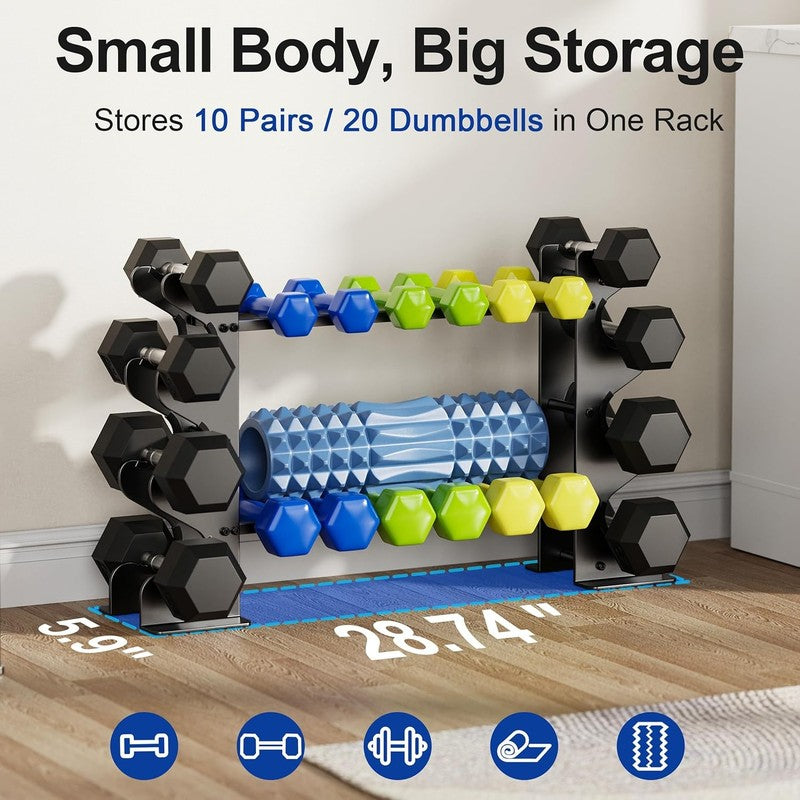 4 Tier Dumbbell Rack Stand Home Gym Weight Holder 400LB Heavy Duty Rack Only2