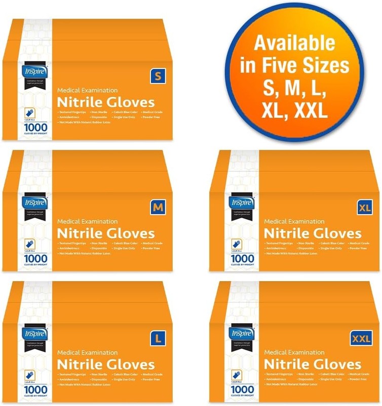 Premium Cobalt Blue Nitrile Exam Gloves | Latex-Free & Disposable 4.5 Mil1
