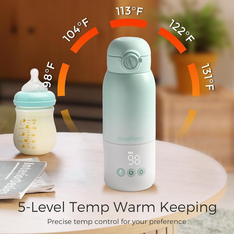 Portable Baby Bottle Warmer Dual Heat Breastmilk Water 12oz Green6