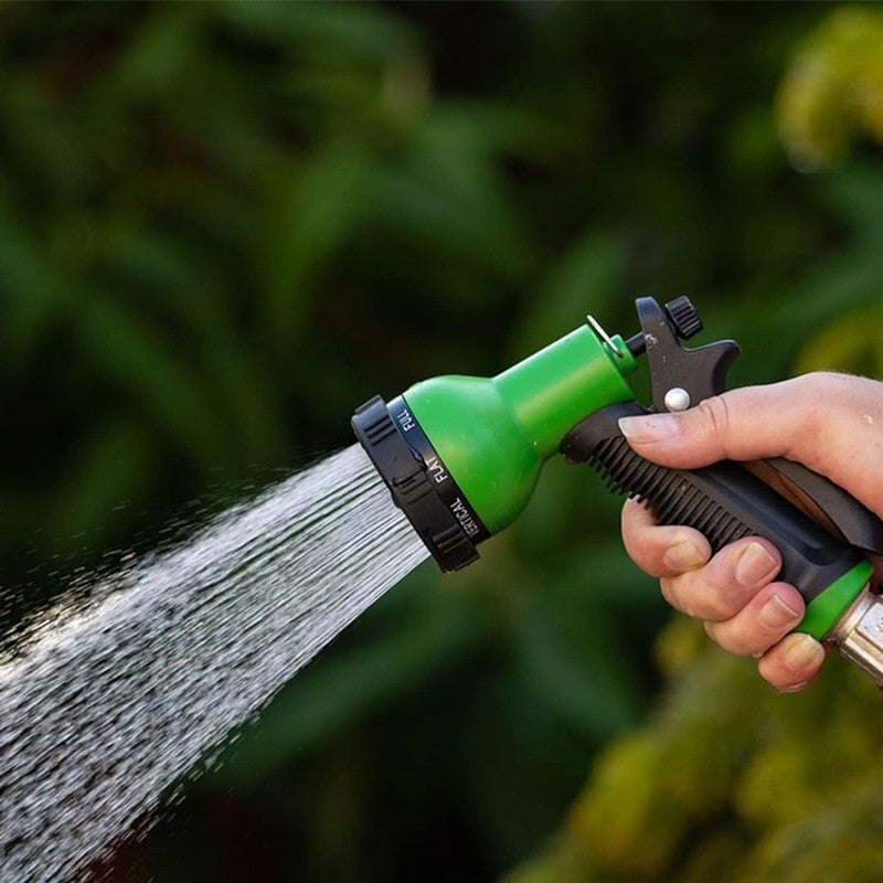 Heavy Duty Garden Hose Nozzle Sprayer - 10 Patterns, 2 Pack, Yellowgreen1