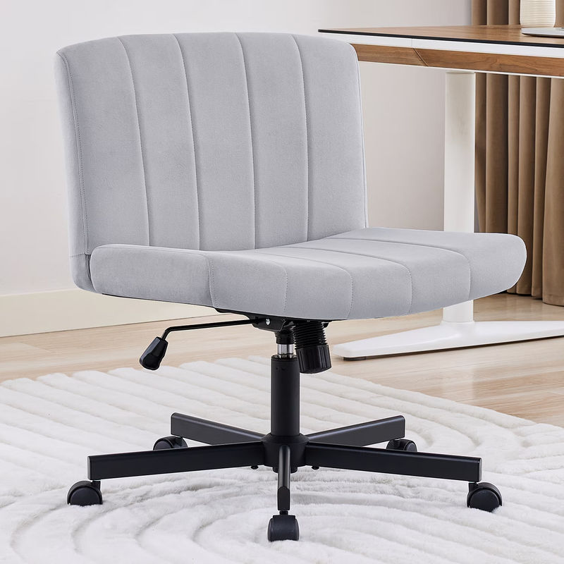 Criss Cross Chair: Modern Armless Office Chair, Desk Chair, Vanity Chair, Comput10