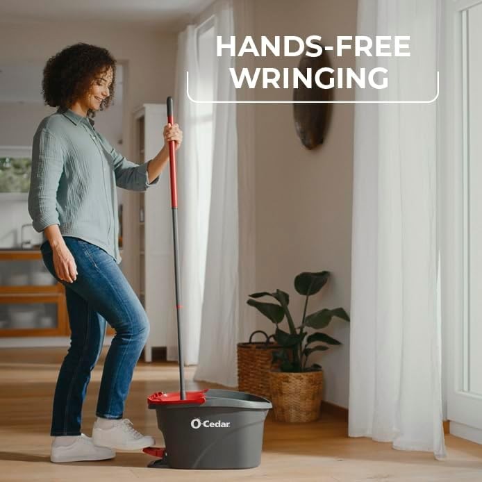 Revolutionary Easywring Microfiber Spin Mop & Bucket with 3 Extra Refills2