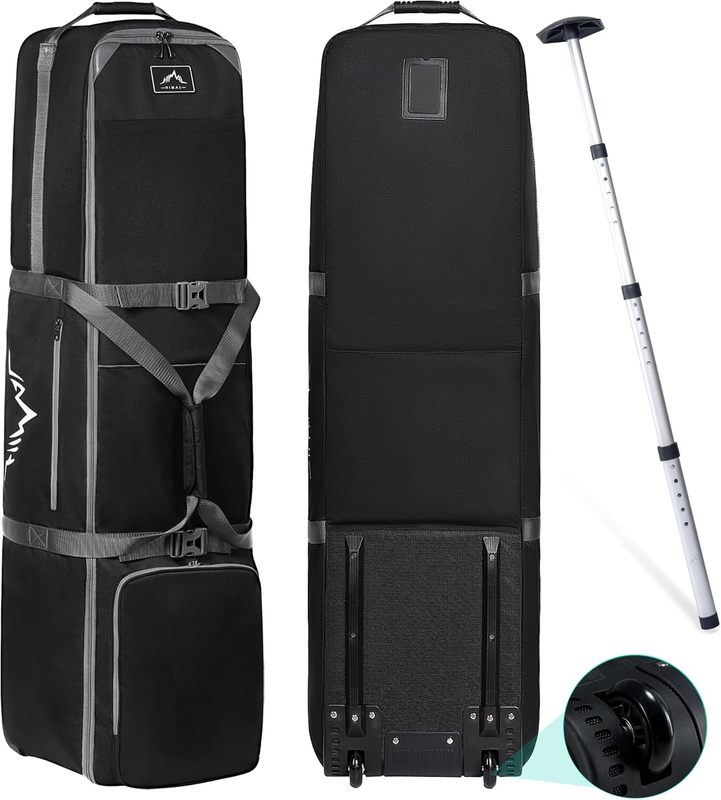 Golf Travel Bag w Adjustable Rod 900D Heavy Duty Oxford Fabric Airline Wheels8